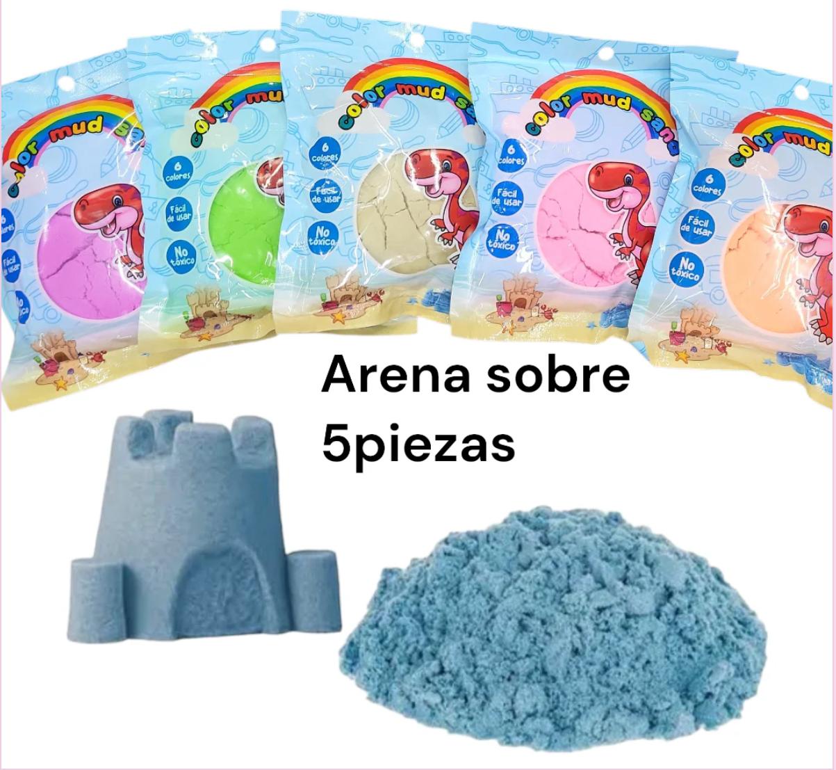 arena sobre 5 piezas