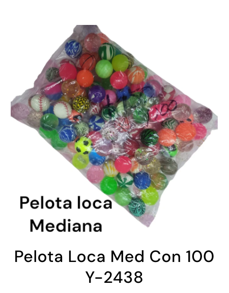 pelota mediana de hule rebotona y2438-1