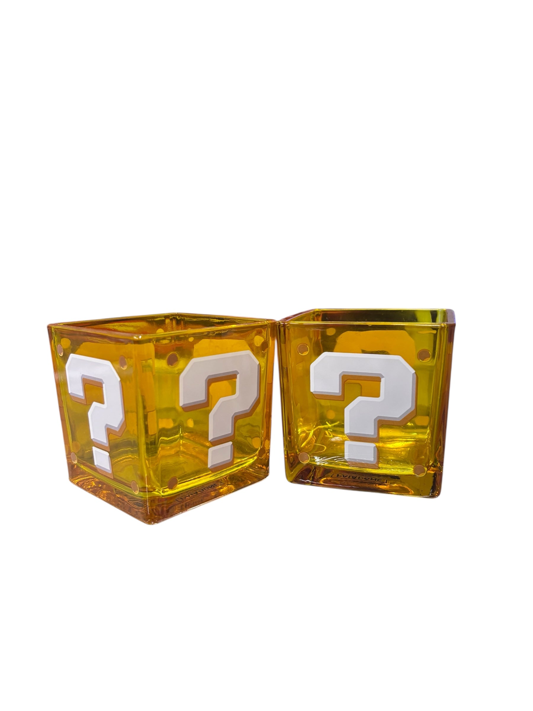 Vasos cristal cubo Mario