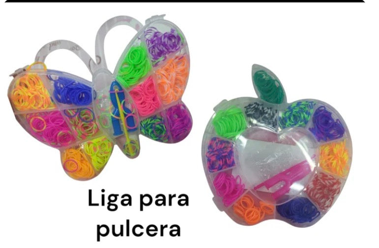 Ligas para hacer pulseras en estuche-1
