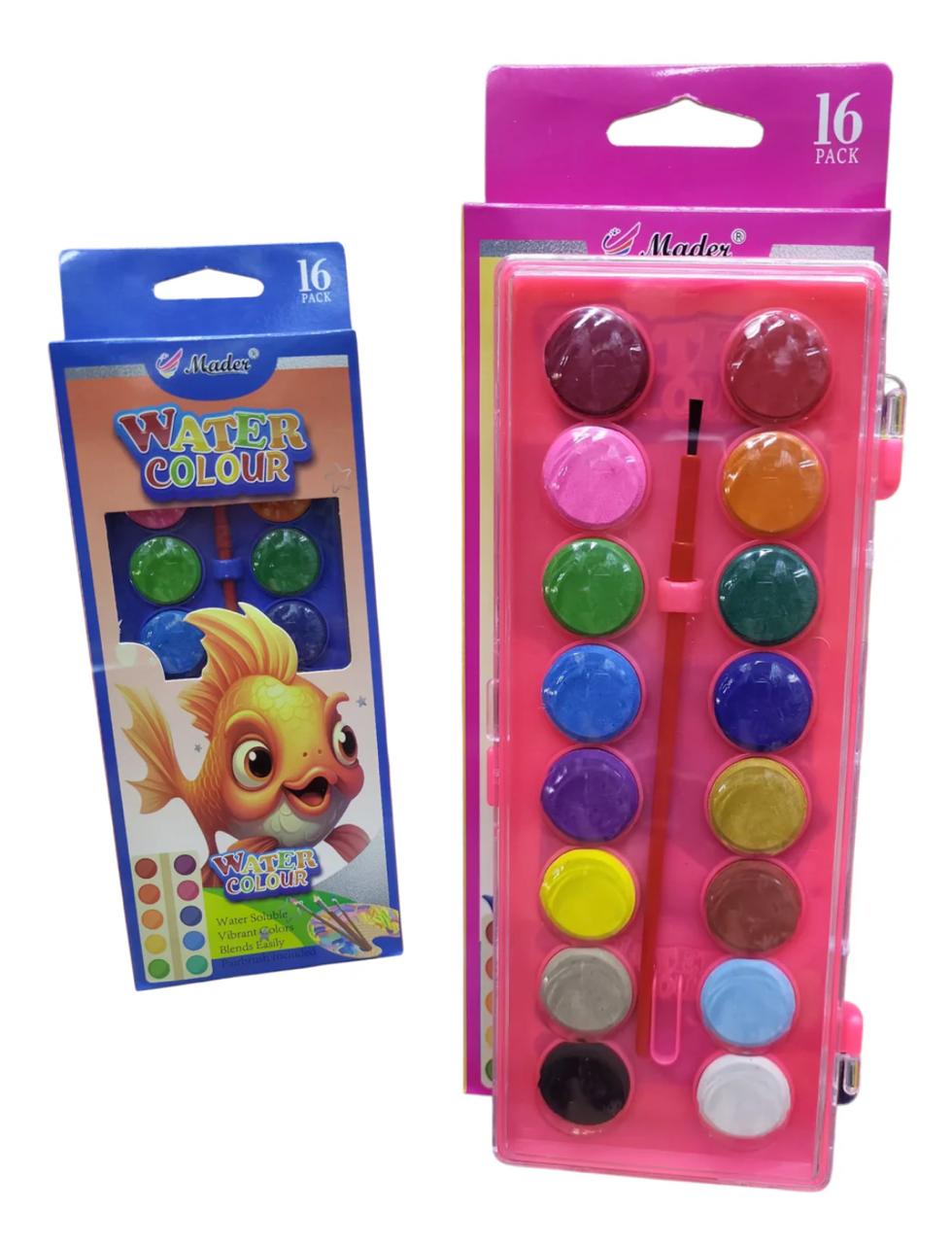 acuarela estuche caballito con 16